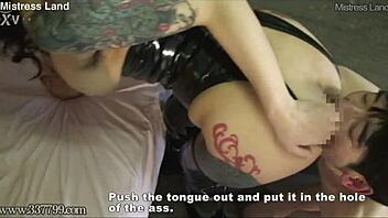 youko's bound mmf femdom cunnilingus whipping hotwax torment