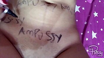 Why does this filipina teen write on her naked body so teasingly?
