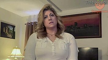 stepmom finds cum stains on her panties in taboo pov milf dirty talk scene