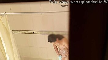 Hidden Cam Catches Sexy Latina Nurse Licking Juicy Pussy In Bathroom Voyeur Bliss