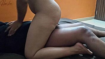 BEAUTIFUL 18YO WITH PERFECT BODY RIDES BIG BLACK COCK TO CREAMPIE ON BED