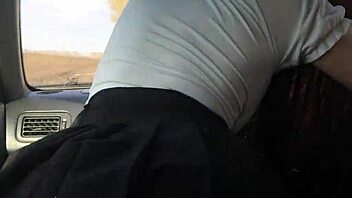 car fuck in open field outdoors