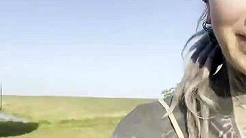 hippy country girl with tattoos chats naughty about her blackwork bodysuit