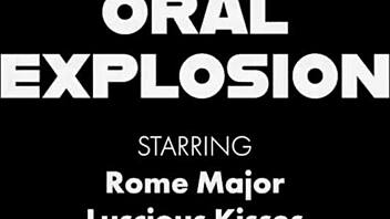 Busty blonde kisses sucks milks Rome Majors cock!