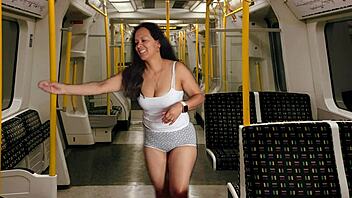 public metro strip tease vibrator masturbation preview