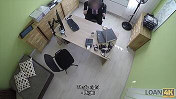 loan4k blonde babe gets wildly banged for cash in hot casting 😍💦 blowjob fingering group fun pov office vibes