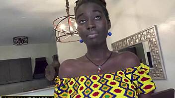 Thick Ebony Big Tits Model Deepthroats in Casting