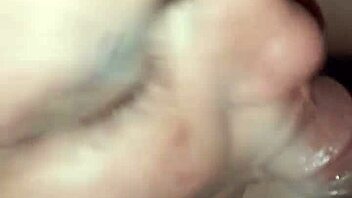 latina neighbor sucks homemade thick cock after netflix close-up cum