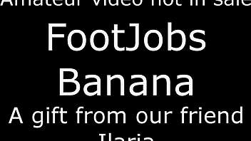 Wish these were your balls as i footjob this banana