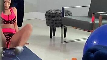 stretching out my tight yoga teen babe 💦