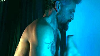 dirty old man chokes on redhead's tight pussy after footjob gagging