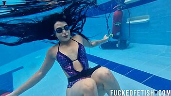 Sexy Curvy Moonblack Bends Over Big Ass In Wetlook Pool Tease