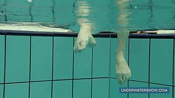 i slip into red dress feeling pool water tease my curves