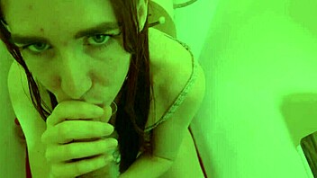 girl gives toilet blowjob then gets peed on