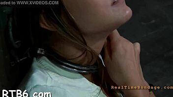 Gal bent over endures hard caning then doggy fucked