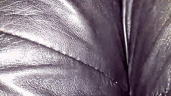 squeaky leather stilettos creak with every teasing heel flex