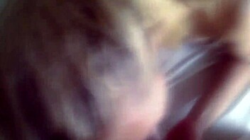 Blonde GF deepthroats to explosive facial cumshot!