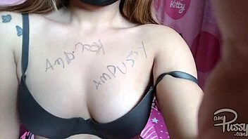 Why does this filipina teen write on her naked body so teasingly?