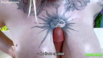 stepmom bathing spied on by guy leads to wild bathroom fuck and cumshot