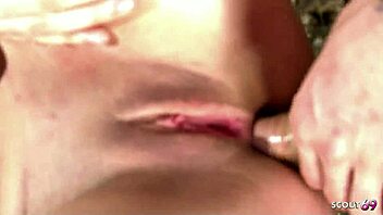 curvy inked babe kimy blue takes hard outdoor anal cum in mouth