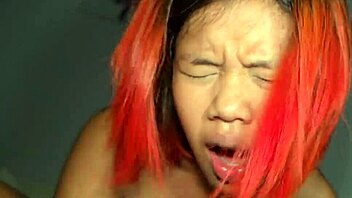 Asian girl takes first ultra hardcore pounding and squirts