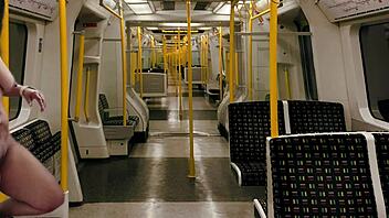 public metro strip tease vibrator masturbation preview