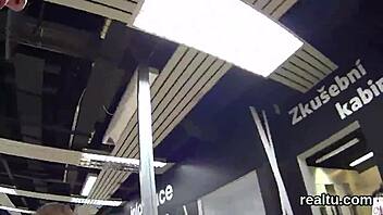 charming czech teen gets seduced in mall for pov ride