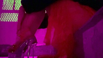 Italian Artemisia Love smokes outdoors heels