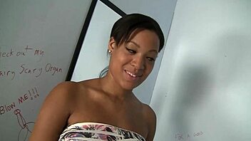natasha dulce deepthroats big cocks at gloryhole booth