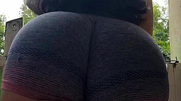 uhh neighbor watch me stroke my big tits and ass