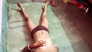 village beauty enjoys intimate ranch room session