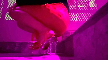 Italian Artemisia Love smokes outdoors heels