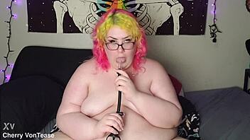plump bbw pumps puffy saggy nipples moaning closeup