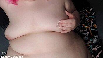 plump bbw pumps puffy saggy nipples moaning closeup