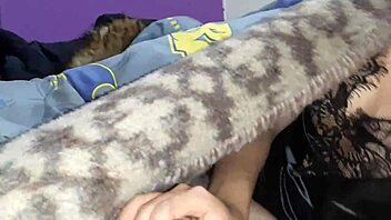 i sneak under sheets sucking boyfriend's throbbing cock hungrily