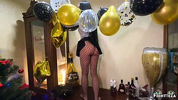 happy new year i'm cumming deep inside hot milf creampie
