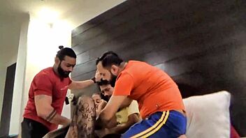 Real College Girl's Wild Indian Gangbang Orgy!