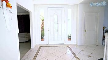 Juicy big tits housewife moans under plumber's deep thrusts