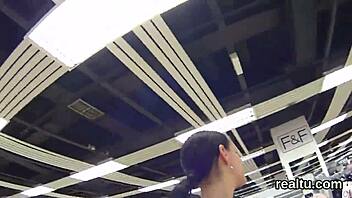 charming czech teen gets seduced in mall for pov ride