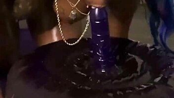 Ebony Slut's Sloppy Deepthroat Workout On Big Black Cock