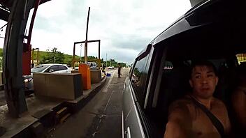 intense milf group flashing in wild roleplay vlog