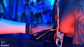 Heel play into intense foot domination