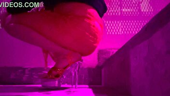 Italian Artemisia Love smokes outdoors heels