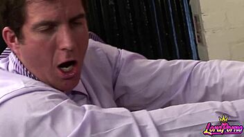cindy behr's office quickie pussy fuck in red lingerie stockings