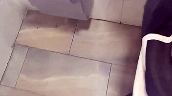 Horny Couple Risks Quickie Fuck in Public Toilet