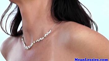 Black lezdom milf dominates scissoring white pussy pleasure session