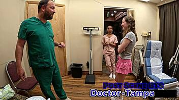 dr tampa gives serena morgan her first intense gyno exam