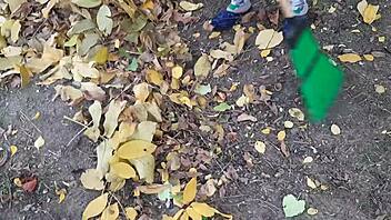 passionate forest fuck with cute brunette girlfriend pov