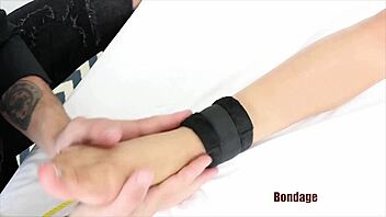 submissive slut bound whipped in extreme bdsm garage punishment