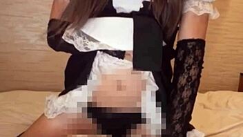 watch this cute japanese ladyboy vibe her ass crossdressing